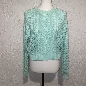 Knit Cozy Long BDG Mint Green Sweater Jumper